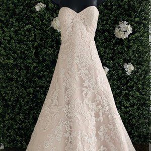 Allure 9109 Size 10 Lace Champagne Ivory